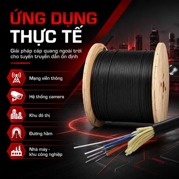 Cáp quang Alantek Singlemode 4 Fo Outdoor 306-STA704-Y000