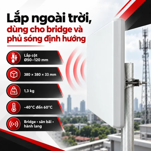 Angten gắn thêm ngoài trời RUIJIE RG-ANTx3-5800D