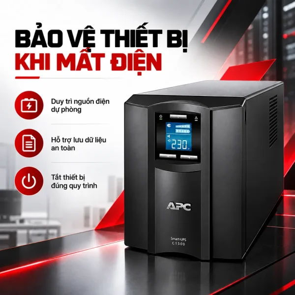 Bộ lưu điện UPS APC SMC1500I 1.5KVA LCD 230V