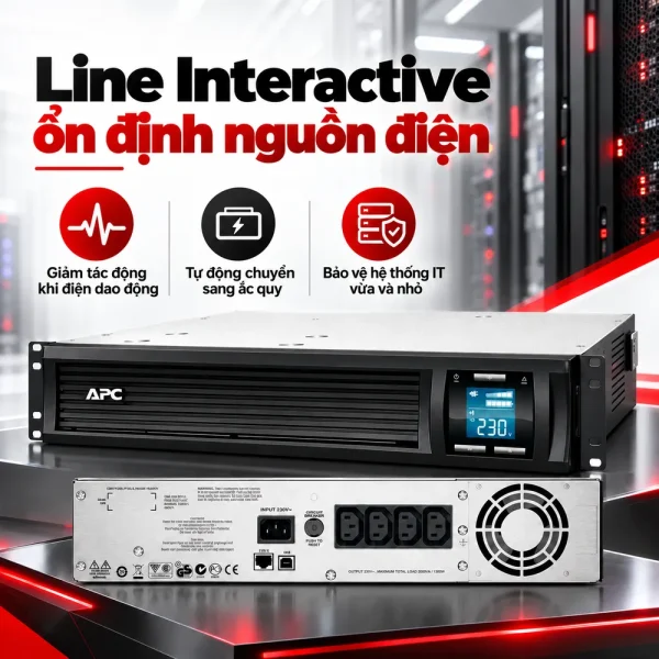 Bộ lưu điện UPS APC SMC2000I 2KVA LCD 230V