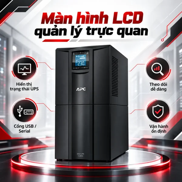 Bộ lưu điện UPS APC SMC3000I 3KVA LCD 230V