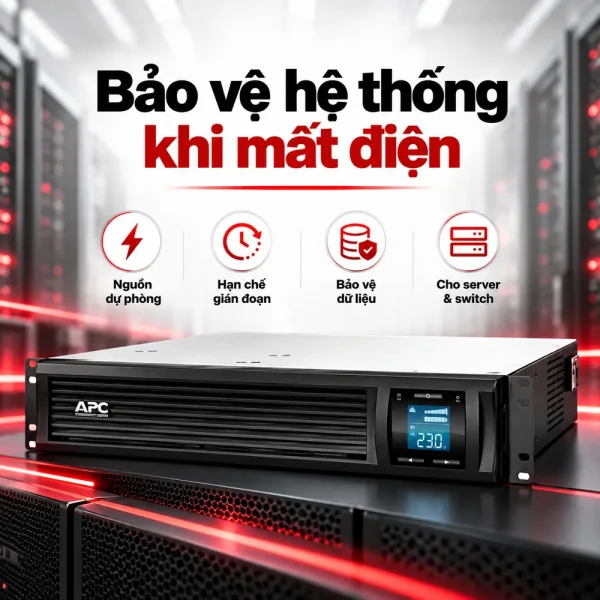 Bộ lưu điện UPS APC SMC3000RMI2U 3KVA 2U Rack mountable LCD 230V