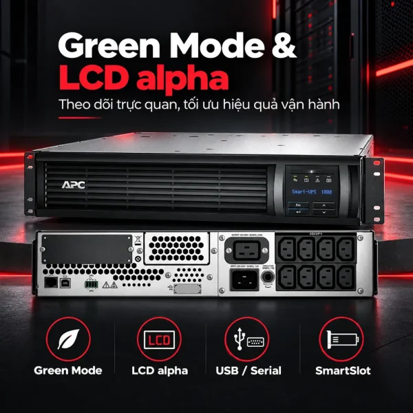 Bộ lưu điện UPS APC SMT1000RMI2U 1KVA Smart