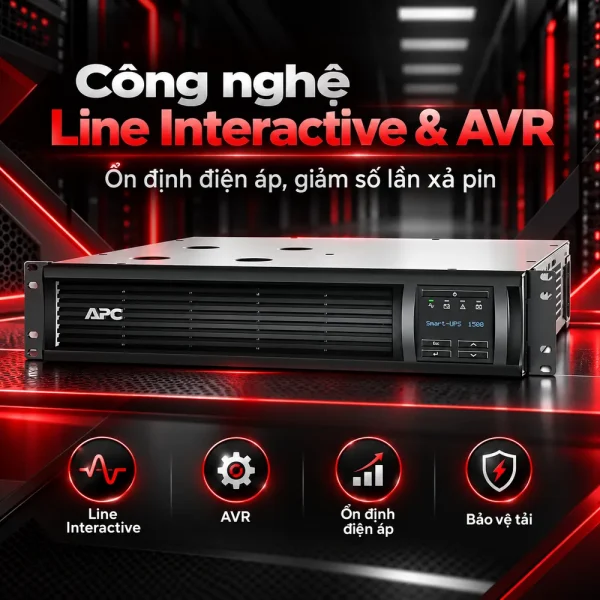 Bộ lưu điện UPS APC SMT1500RMI2U 1.5KVA LCD RM 2U 230V