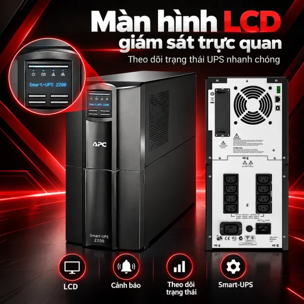 Bộ lưu điện UPS APC SMT2200I 2.2KVA LCD 230V