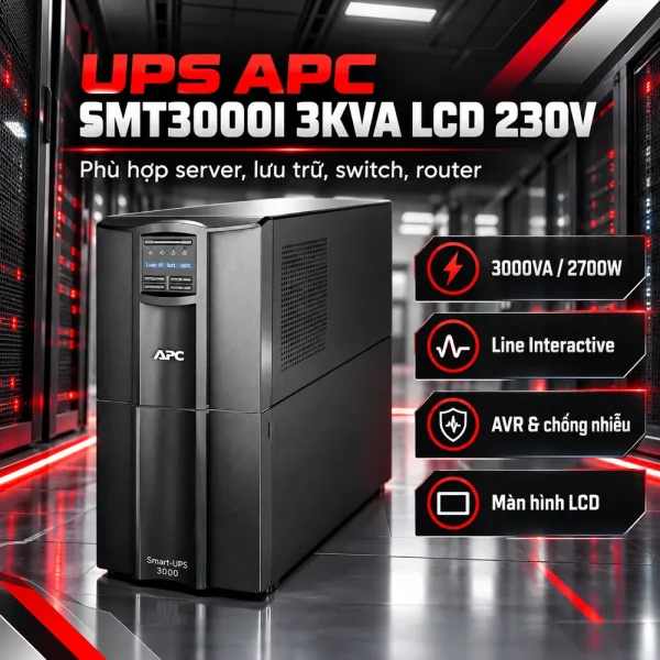 Bộ lưu điện UPS APC SMT3000I 3KVA LCD 230V