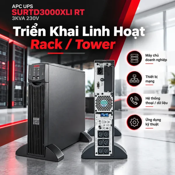 Bộ lưu điện UPS APC SURTD3000XLI RT 3KVA 230V
