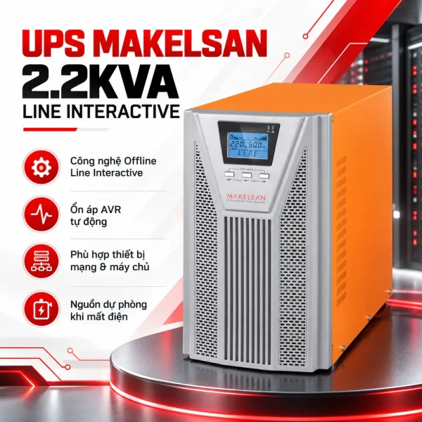 Bộ lưu điện UPS MAKELSAN 2.2KVA