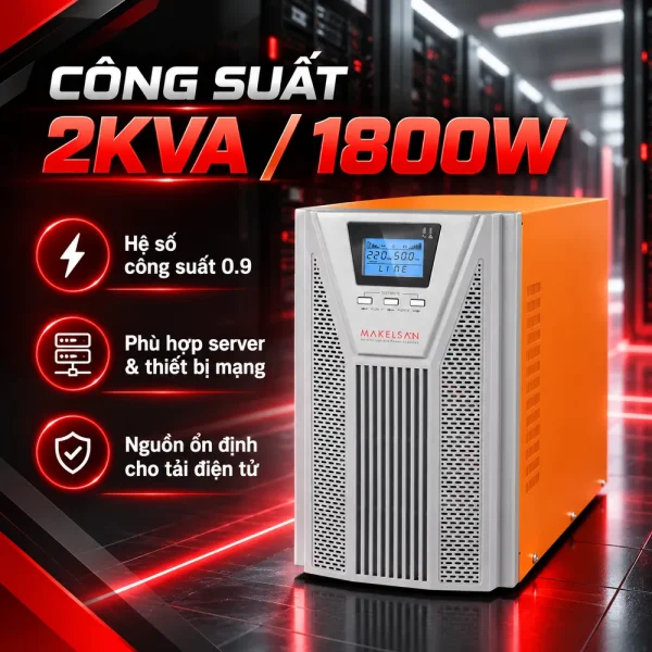 Bộ lưu điện UPS MAKELSAN 2KVA ONLINE