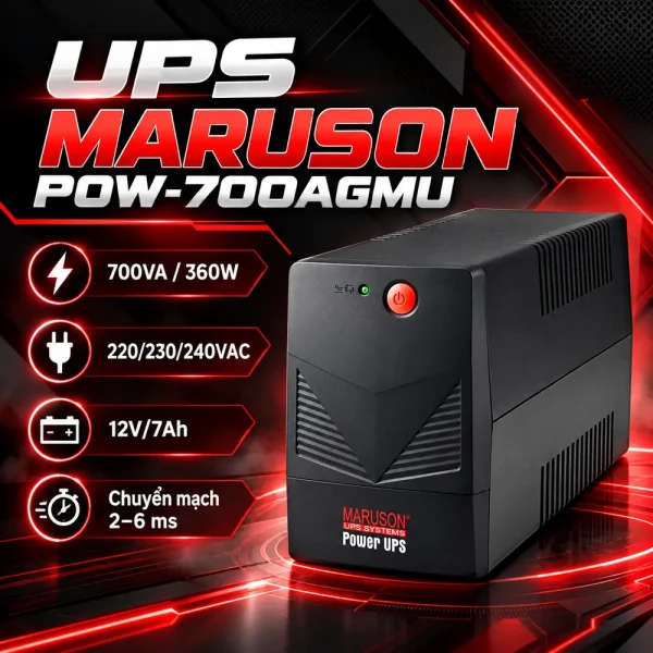 Bộ Lưu Điện UPS MARUSON POW-700AGMU 700VA/360W
