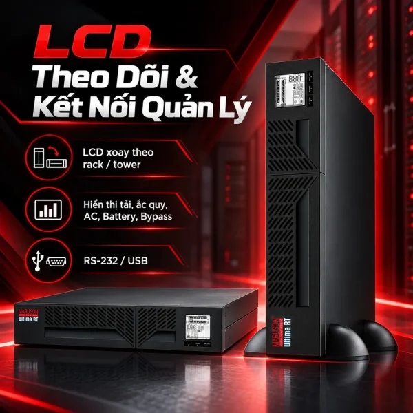 Bộ Lưu Điện UPS MARUSON ULT-2KRT 2000VA/1800W