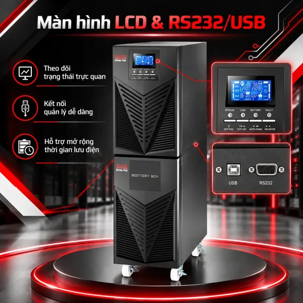 Bộ Lưu Điện UPS MARUSON ULT-P6KRT 6000VA/6000W