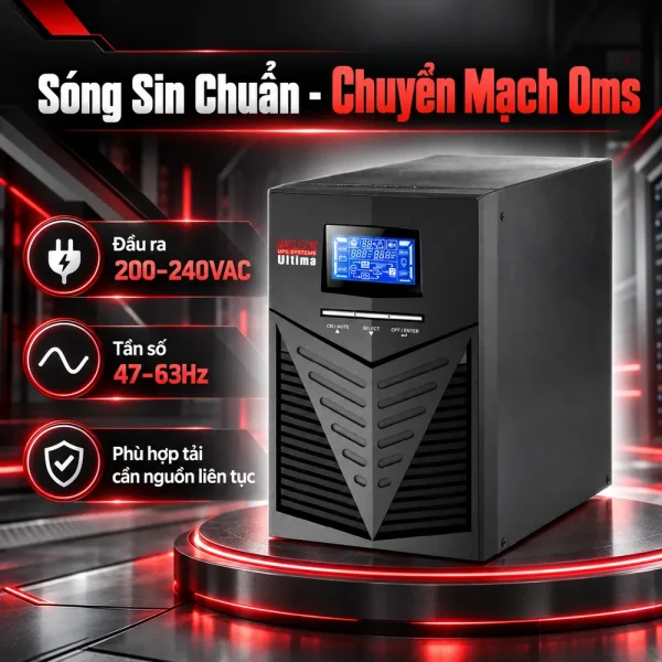 Bộ Lưu Điện UPS MARUSON ULT-W1K(L) 1000VA/800W