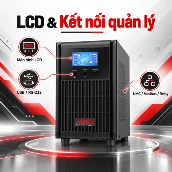 Bộ lưu điện UPS Masu MS-2K LCD