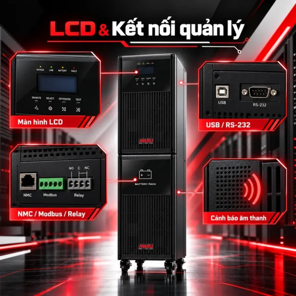 Bộ lưu điện UPS Masu MS-6K LCD