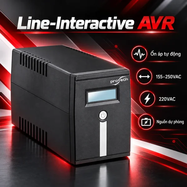 Bộ lưu điện UPS PROTECH INT600 0.6KVA
