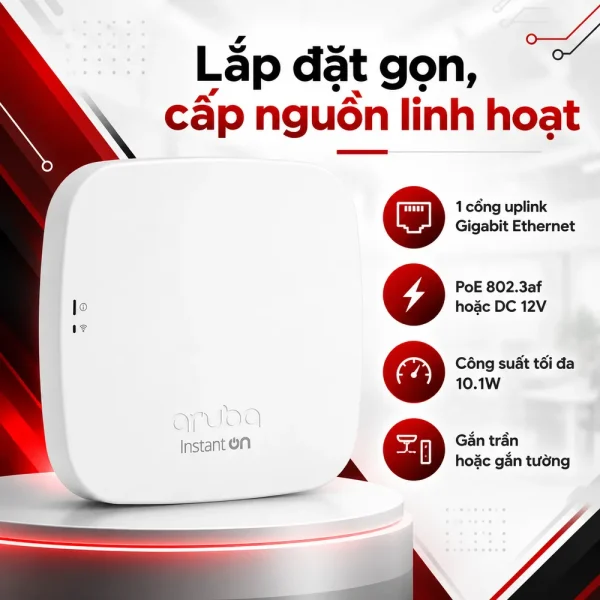 Bộ phát sóng Wifi không dây Aruba Instant On AP11 – R2W96A