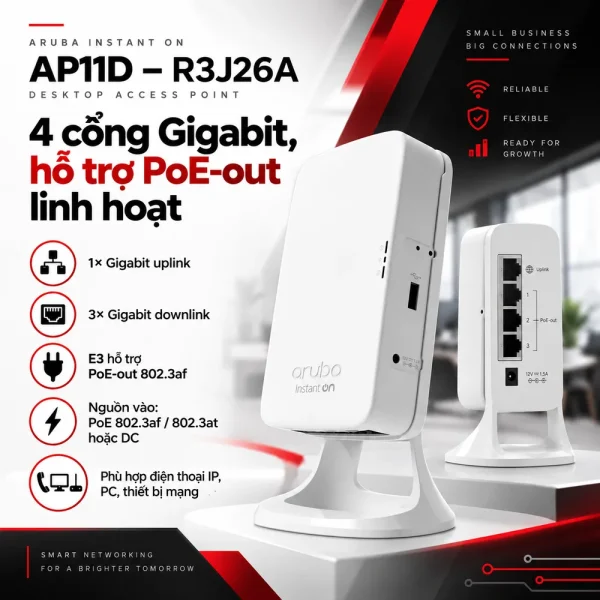 Bộ phát Wifi Aruba Instant On AP11D – R3J26A