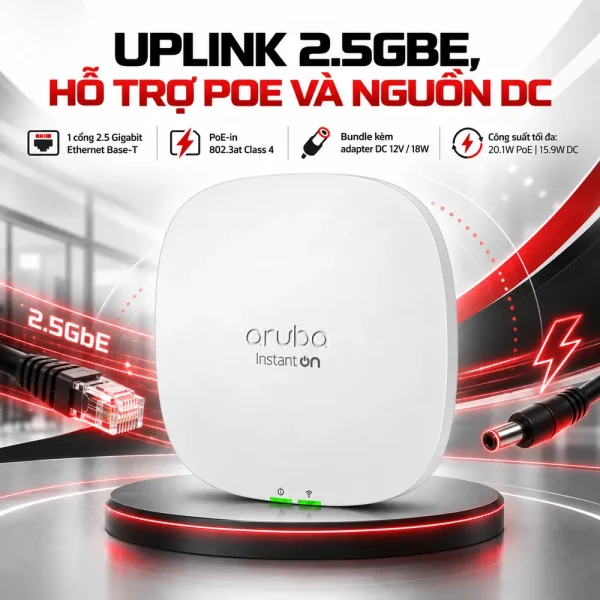 Bộ phát Wifi ARUBA Instant On AP25 R9B33A (bundle)