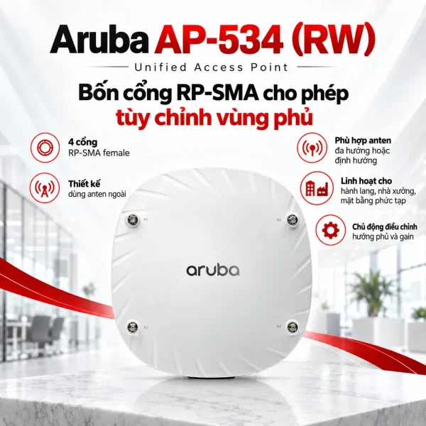 Bộ phát wifi Aruba JZ331A AP-534 (RW) Unified AP
