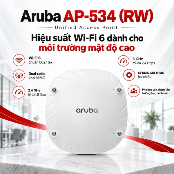 Bộ phát wifi Aruba JZ331A AP-534 (RW) Unified AP