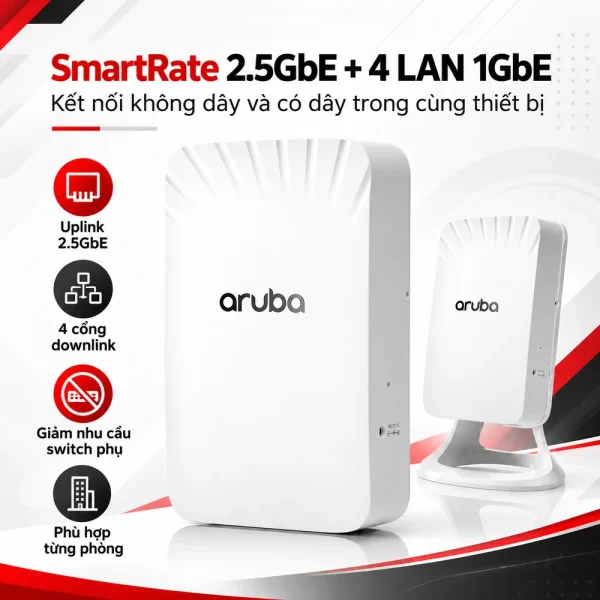 Bộ phát WiFi Aruba R3V46A AP-505H (RW) Unified AP