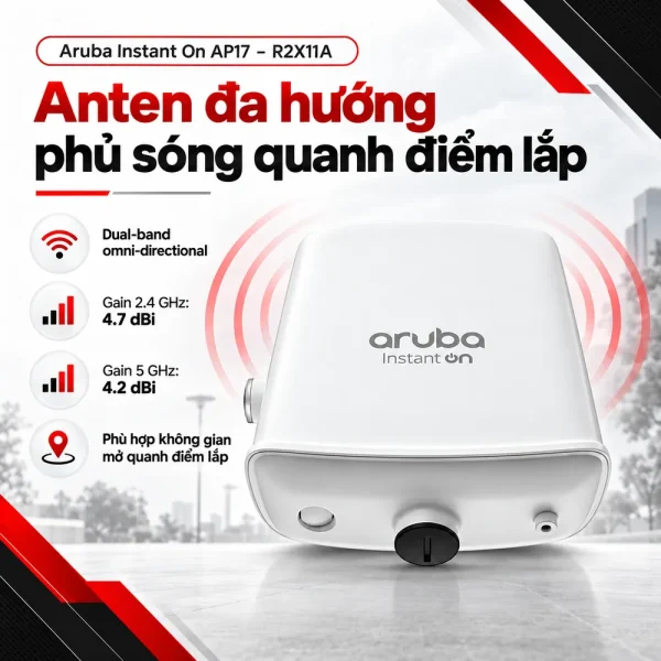 Bộ phát Wifi ngoài trời Aruba Instant On AP17 – R2X11A
