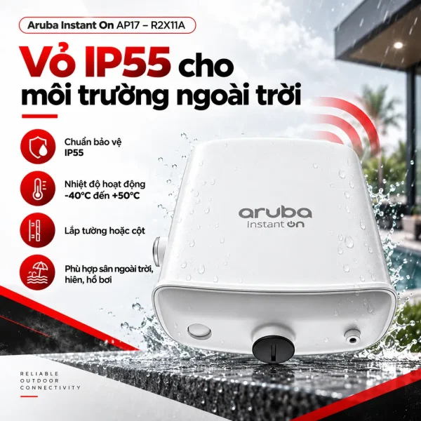Bộ phát Wifi ngoài trời Aruba Instant On AP17 – R2X11A