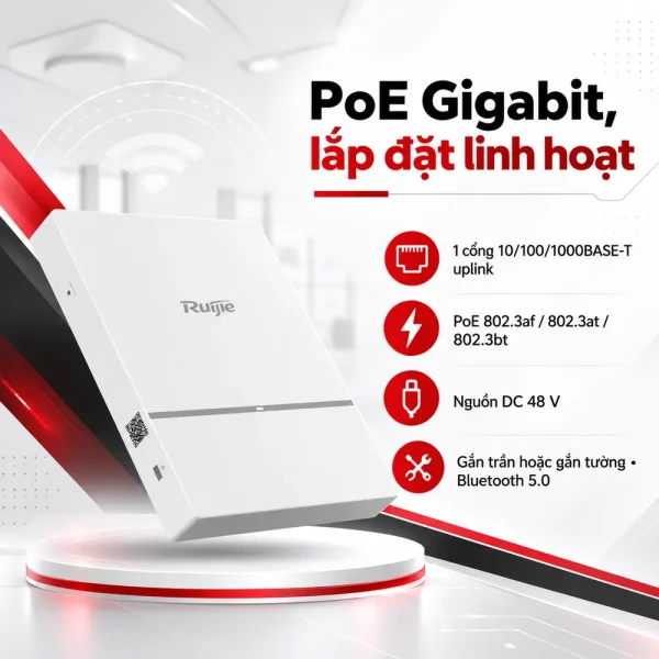 Bộ phát Wifi treo trần hoặc gắn tường RUIJIE RG-AP820-L (V2)