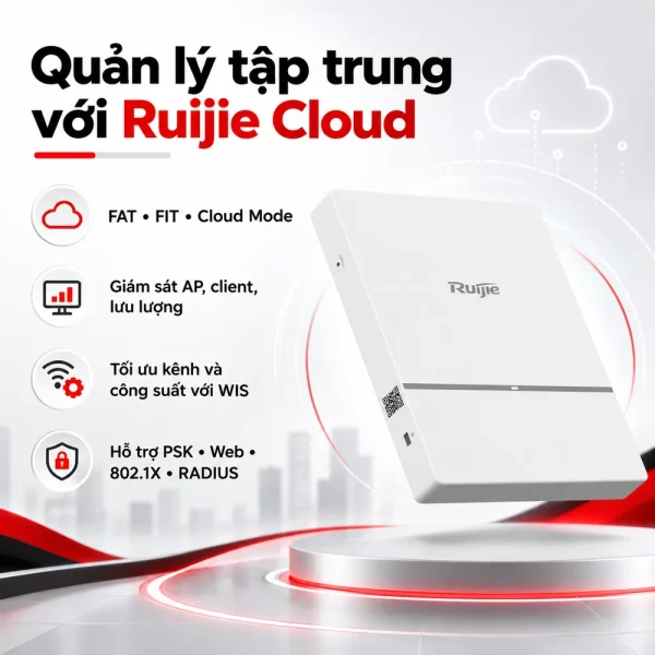 Bộ phát Wifi treo trần hoặc gắn tường RUIJIE RG-AP820-L (V2)