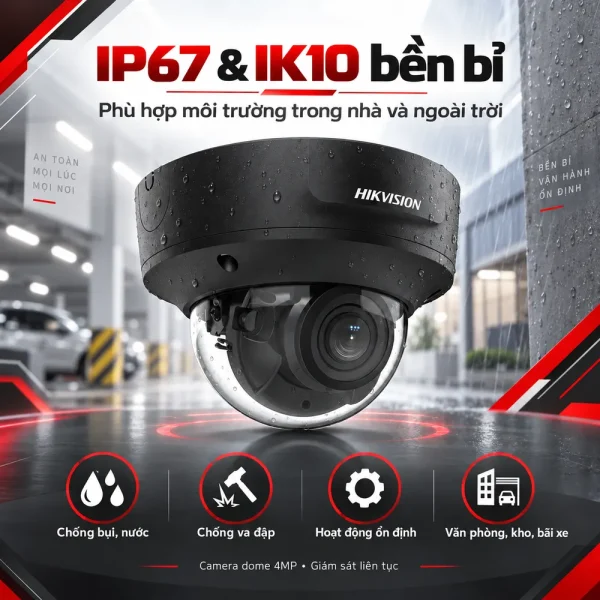 Camea Hikvision 4MP DS-2CD2743G2-IZS Bán Cầu