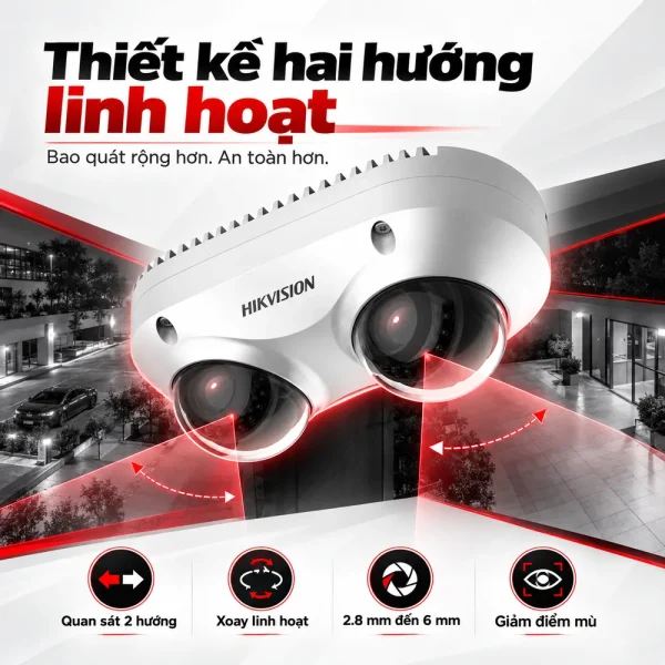 Camera 2 hướng Panovu Hikvision DS-2CD6D42G0-IS