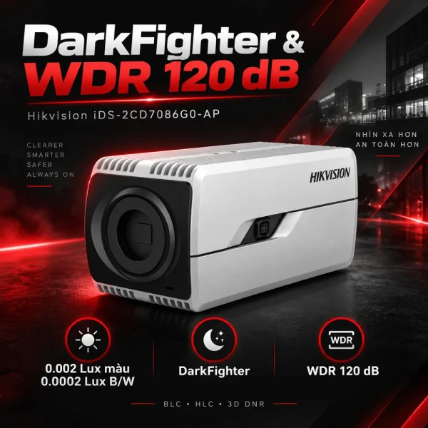 Camera 4K DeepinView Hikvision iDS-2CD7086G0-AP – Giám sát 8 MP tích hợp AI