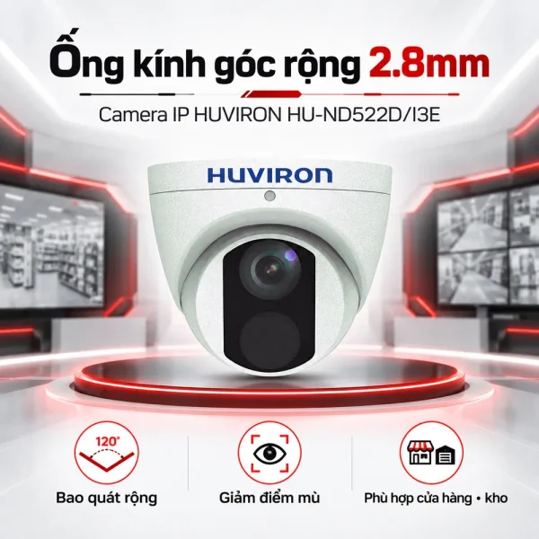 Camera BULLET hồng ngoại HUVIRON HU-ND522D/I3E 5MP