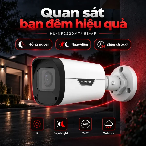 Camera BULLET hồng ngoại HUVIRON HU-NP222DMT/I5E-AF 2MP
