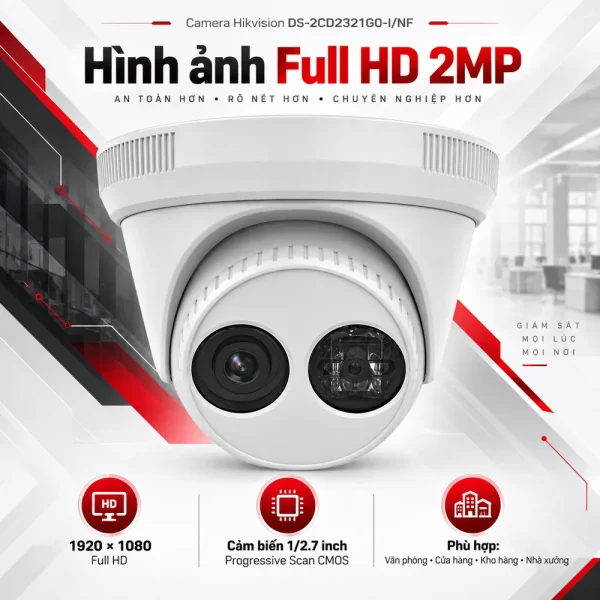 Camera Hikvision 2MP WDR DS-2CD2321G0-I/NF