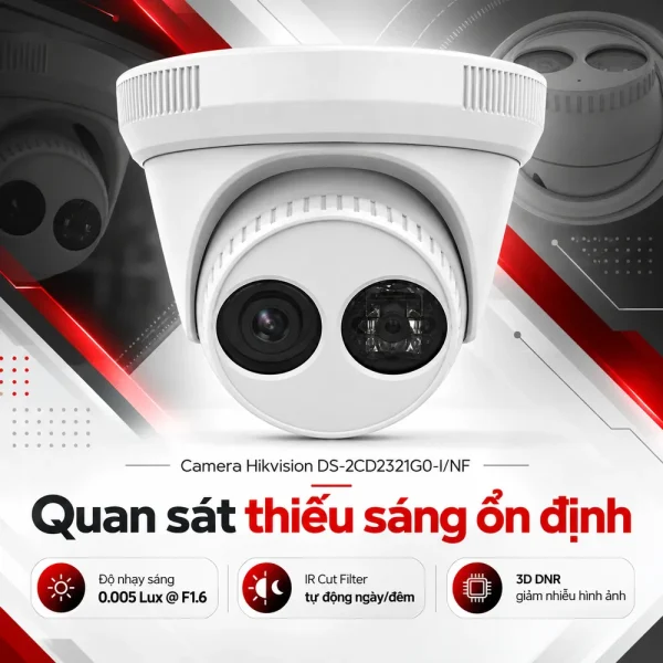 Camera Hikvision 2MP WDR DS-2CD2321G0-I/NF