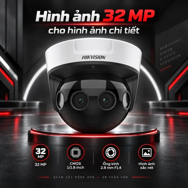 Camera Hikvision 32 MP Panovu DS-2CD6984G0-IH(S)(AC)(/NFC)