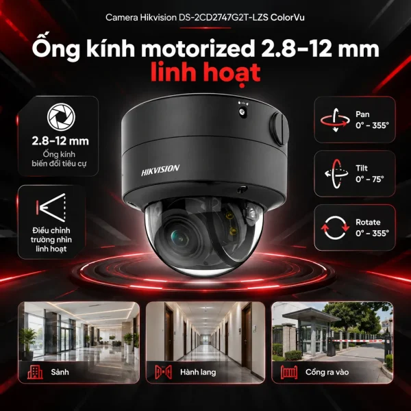 Camera Hikvision 4MP DS-2CD2747G2T-LZS ColorVu
