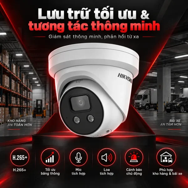 Camera Hikvision 5 MP AcuSense DS-2CD3356G2-ISU/SL
