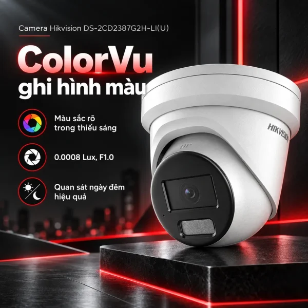 Camera Hikvision 8MP DS-2CD2387G2H-LI(U) ColorVu