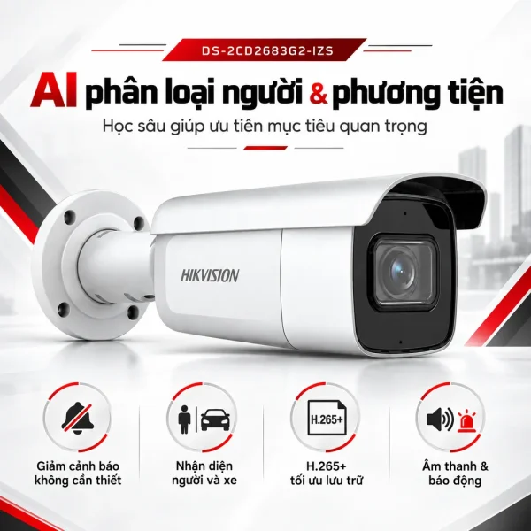 Camera Hikvision 8MP DS-2CD2683G2-IZS (hồng ngoại thân trụ)