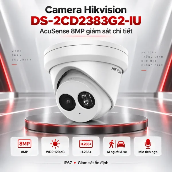Camera Hikvision AcuSense 8 MP DS-2CD2383G2-IU