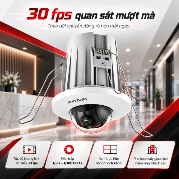 Camera Hikvision âm trần 2 MP DS-2CD2E23G2-U