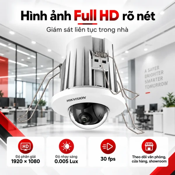 Camera Hikvision âm trần 2 MP DS-2CD2E23G2-U