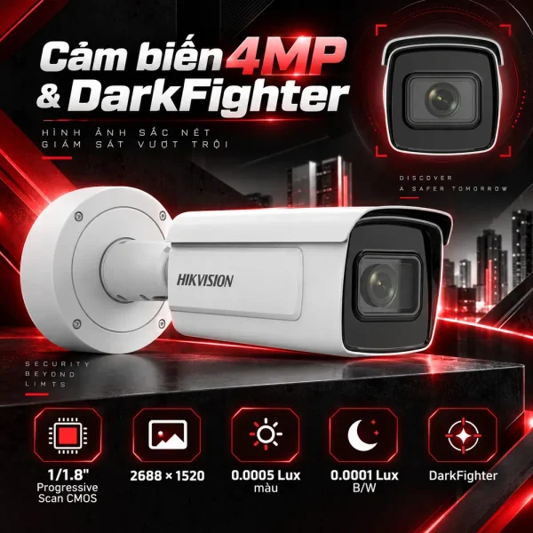 Camera nhận diện biển số xe Hikvision iDS-2CD7A46G0/S-IZHSY (Bullet)