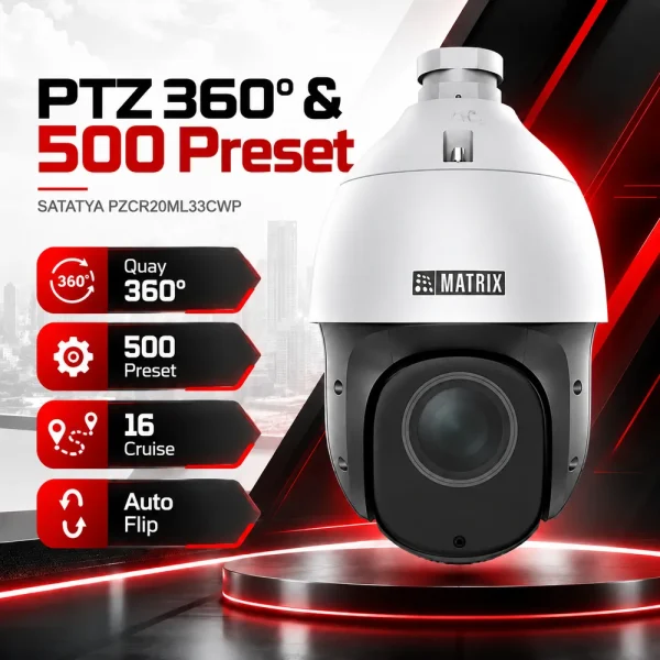 Camera PTZ Dome IR Matrix 2MP SATATYA PZCR20ML33CWP