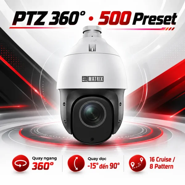 Camera PTZ Dome IR Matrix SATATYA PZCR20ML25CWP 2MP