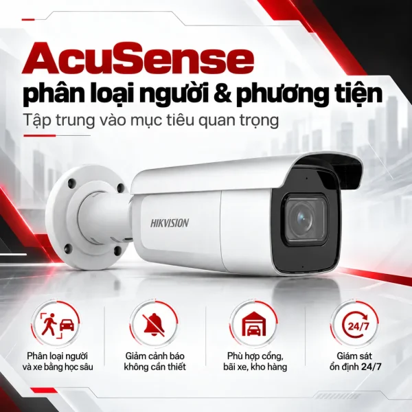 Camera thân trụ Hikvision AcuSense 2MP DS-2CD2623G2-IZS