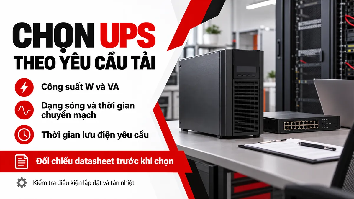 chọn ups theo yêu cầu tải